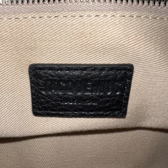 Jacquemus Le Turismo Shoulder Bowling Bag in Black Grained Leather - Picture 10 of 11